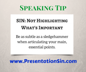 Presentation Sin Speaking Tip