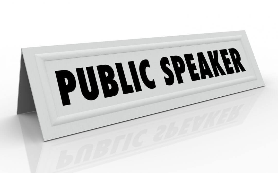 public speaker sign