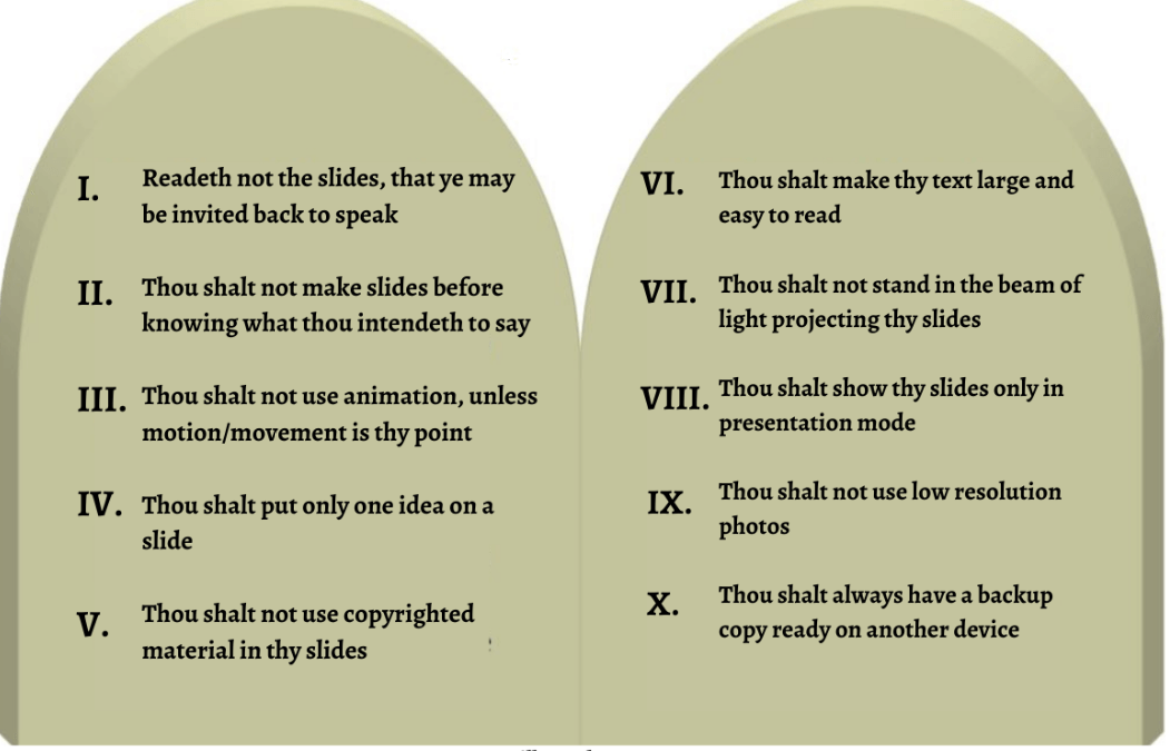 Ten Commandments of PowerPoint