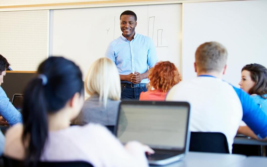 Teacher leading a class