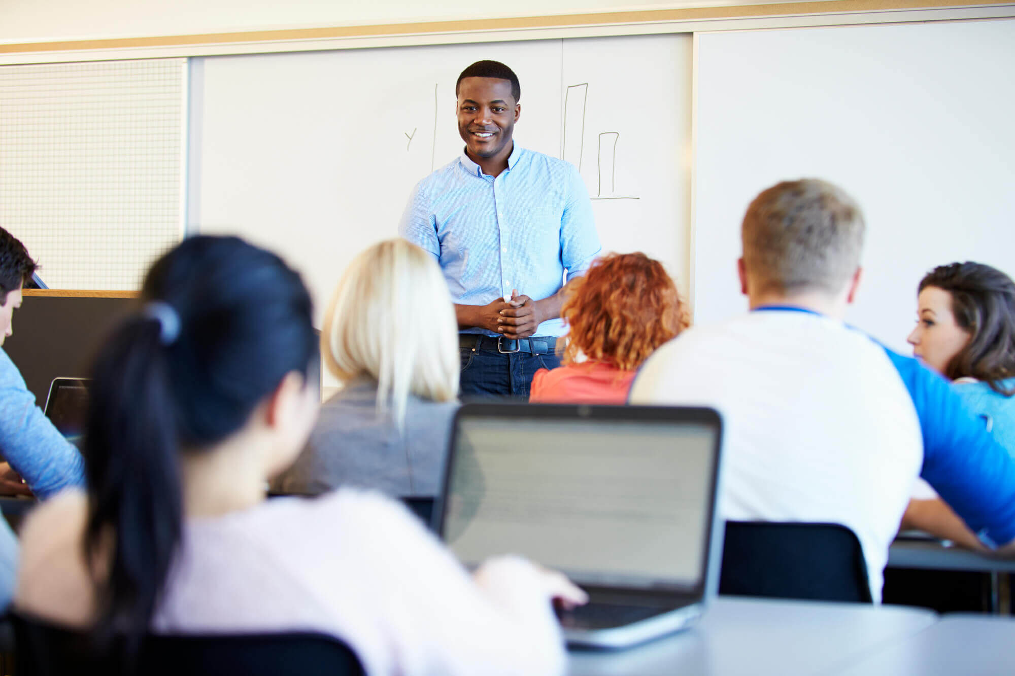 Teacher leading a class